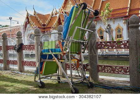 A Color Stretcher Parking In The Marble Temple