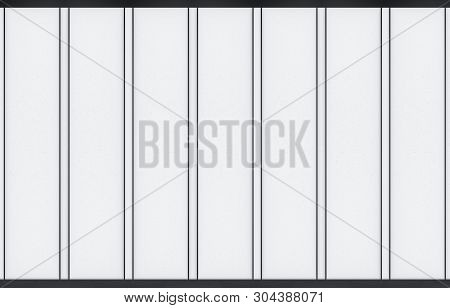 3d Rendering. Modern Oriental Design Parellel Shape Pattern Paper Wall Door Background.