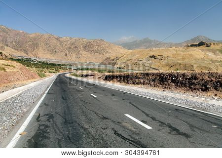 Pamir Highway Or Pamirskij Trakt Landscape Around Pamir Highway M41 International Road Mountains In 