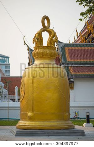 Golden Bell At  Wat Rakhang Khositaram Bangkok ,thailand