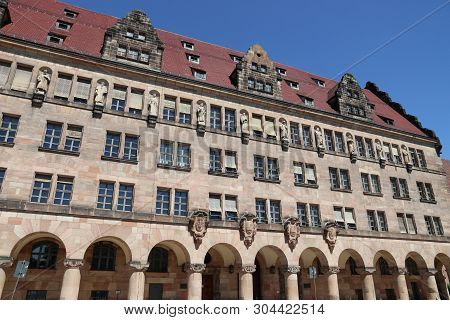 Nuremberg, Germany - Palace Of Justice Where Nuremberg Trials Took Place After World War 2. Currentl