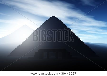 Mystique egyptisk pyramide 3D render