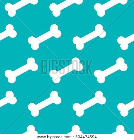 Bones For Dog. Seamless Vector Pattern For Pet Items.