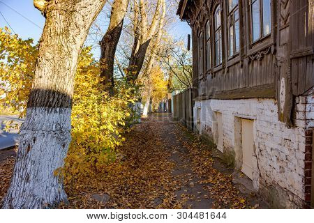 Borovsk, Russia - October 2018: Streets With Traditional Architecture In The City Of Borovsk