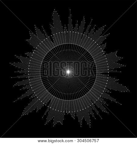 Big Data Tech Radius Line Elements Background