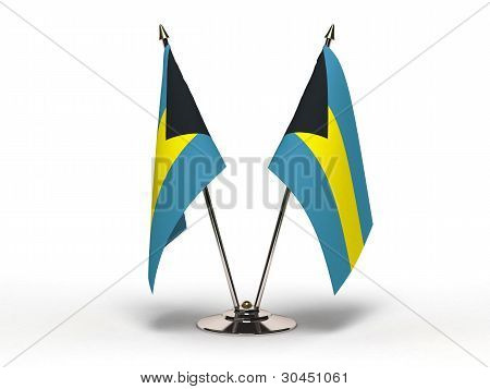 Miniature Flag af Bahamas (isoleret)