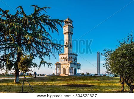 Batumi, Georgia - May, 15 2019. Chacha Tower On Batumi Boulevard.