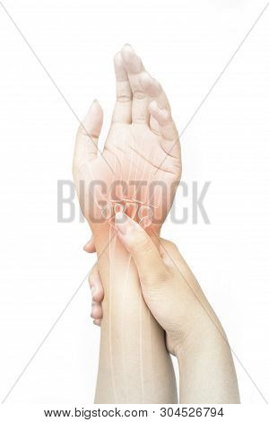 Wrist Bones Injury White Background Wrist Pain