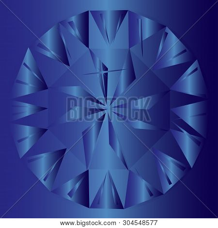 A Sapphire Blue Background With Facets And Cuts Of The Gem