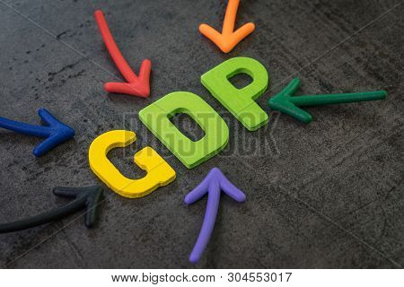 Gdp, Gross Domestic Product Concept, The Primary Indicators Used To Gauge The Health Of A Country's 