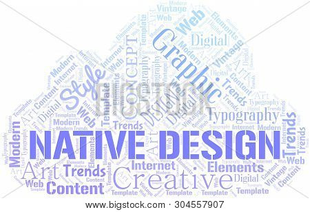 Native Design Word Cloud. Wordcloud Made With Text Only.