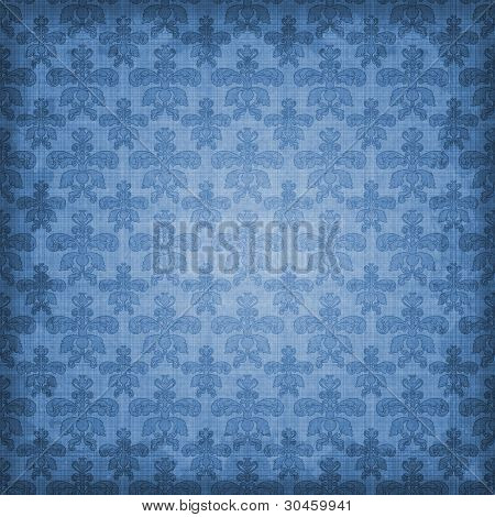แรเงาพื้นหลัง Damask สีน้ำเงิน