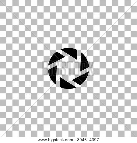 Diaphragm. Black Flat Icon On A Transparent Background. Pictogram For Your Project