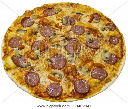 Salami pizza
