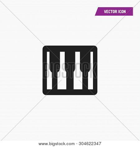 Piano Keyboard Icon Vector. Isolated On White Background. Vector.