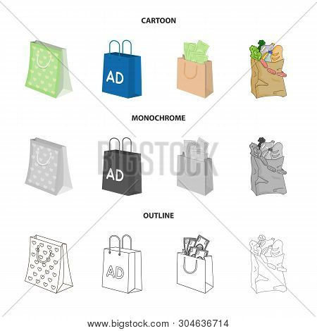 Isolated Object Of Package And Food Icon. Collection Of Package And Box Vector Icon For Stock.
