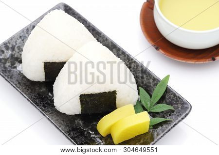 Nigiri, Japanese Food, Japanese Rice Ball, Rice Triangle With Seaweed