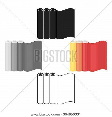 Color Printing Paper In Cartoon, Black Style Isolated On White Background. Typography Symbol Stock V