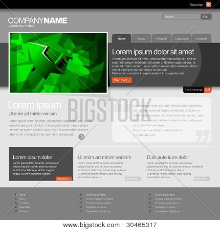 회색 웹사이트 템플릿 960 그리드입니다.