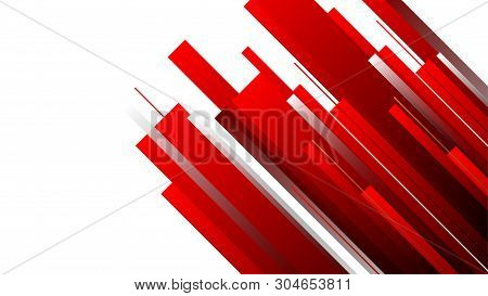 Connection Red Speed Line Abstract Technology Background