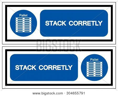 Stack Corretly Symbol Sign, Vector Illustration, Isolate On White Background Label. Eps10