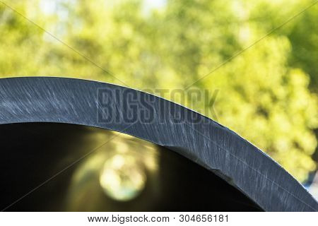 Hdpe High Density Polyethylene Close Up Pipe For Water Supply At Construction Site Construction Of A