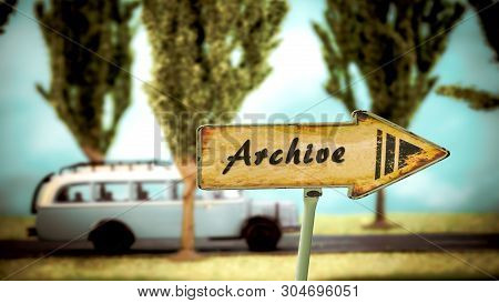 Street Sign The Direction Way To Archive