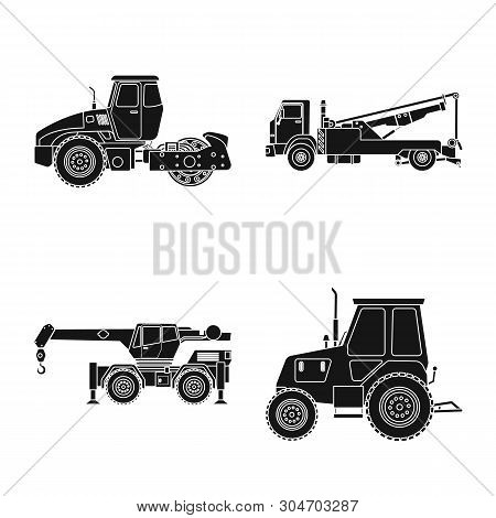 Vector Illustration Of Build And Construction Icon. Collection Of Build And Machinery Vector Icon Fo