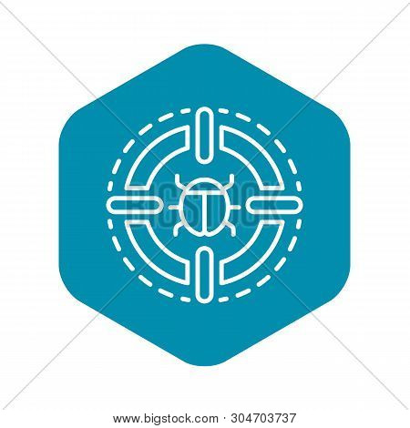 Virus Detected Icon. Outline Virus Detected Vector Icon For Web Design Isolated On White Background