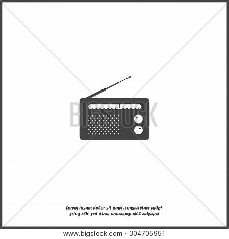 Radio Vector Icon On White Isolated Background.