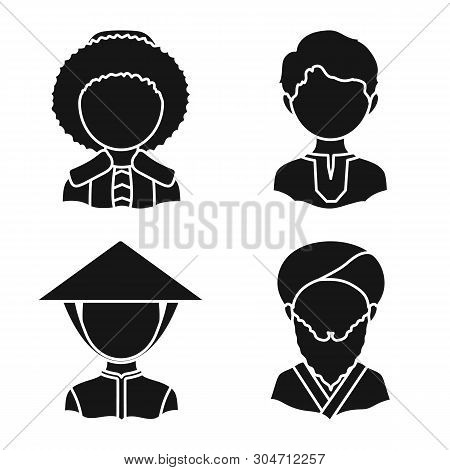 Vector Design Of Person And Culture Sign. Collection Of Person And Race  Stock Symbol For Web.