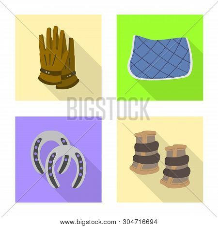 Vector Illustration Of Track And Racing  Symbol. Set Of Track And Riding Stock Vector Illustration.