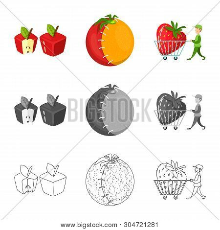 Isolated Object Of Test And Synthetic Symbol. Collection Of Test And Laboratory Stock Vector Illustr