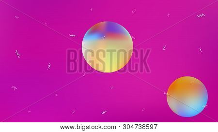 Breezy Space Fantasy. Ordinary Colorific Illustration.  Background Texture, Mesh. Magneta Colored Ba