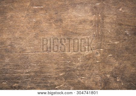 Old Grunge Dark Textured Wooden Background,the Surface Of The Old Brown Wood Texture,top View Brown 