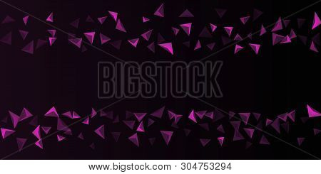 Triangle Background. Abstract Composition Of Triangular Crystals. Modern Geometric Background.  3d V