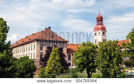 Chateaux In Roudnice Nad Labem, Czech Republic In A Sunny Day