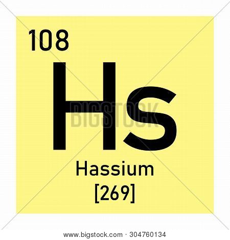 Illustration Of The Periodic Table Hassium Chemical Symbol