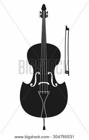 Сello Icon On White Background. Musical Instrument Icon. Vector Illustration.