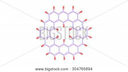 Kekulene Molecular Structure Isolated On White