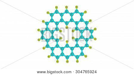 Kekulene Molecular Structure Isolated On White