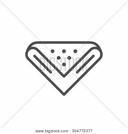 Puff Line Outline Modern Icon Isolated On White. Vector Illustration