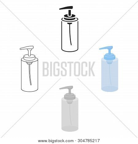 Lotion Icon In Cartoon, Black Style Isolated On White Background. Hairdressery Symbol Stock Vector I