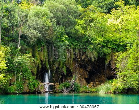 Waterfall in Plitvice Lakes