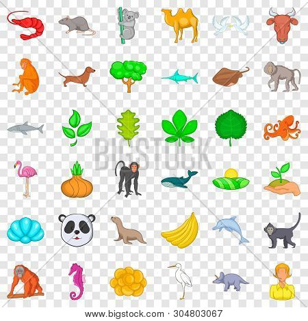 Living Icons Set. Cartoon Style Of 36 Living Vector Icons For Web For Any Design