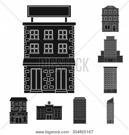 Vector Design Of Modern And Estate   Icon. Set Of Modern And Building Stock Vector Illustration.