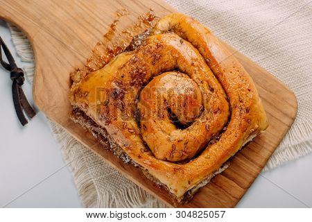 Cinnamon Rolls With Cheese Baked And Ready To Eat. Golfeados Typical Dessert In Venezuela.