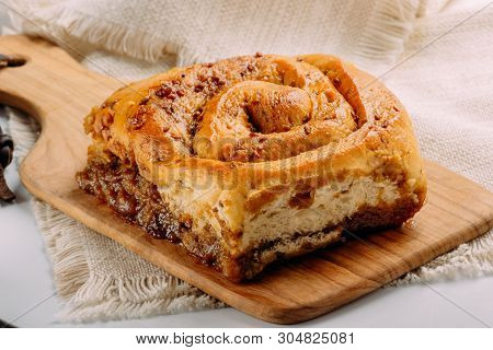 Cinnamon Rolls With Cheese Baked And Ready To Eat. Golfeados Typical Dessert In Venezuela.