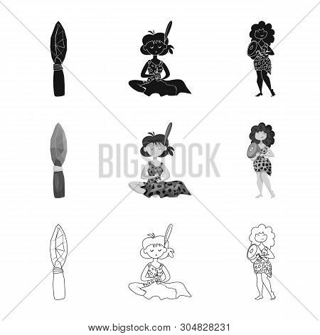 Vector Design Of Evolution  And Prehistory Icon. Set Of Evolution  And Development  Stock Vector Ill