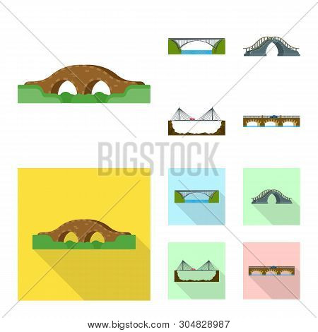 Vector Illustration Of Connection And Design Symbol. Collection Of Connection And Side Stock Vector 